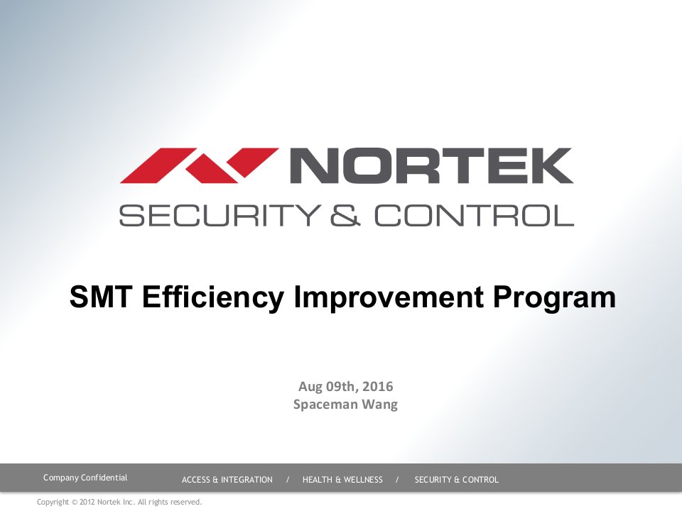 SMT Efficiency Improvment Program